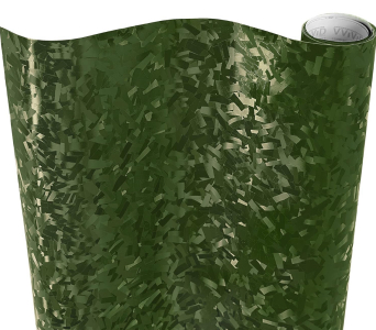 2 VViViD+ Forged Composite Carbon Vinyl Wrap Rolls (6ft x 5ft, Army Green) - High-Gloss, Premium Automotive Film