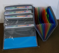 (4) Expanding File Folders, (2) Letter Trays & (8) College Ruled Notepads - 2