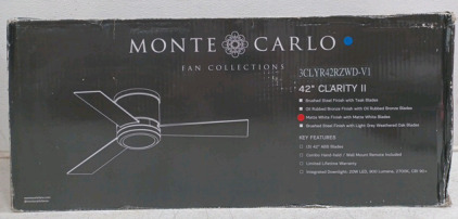 (1) Monte Carlo Ceiling Fan 42" Clarity II