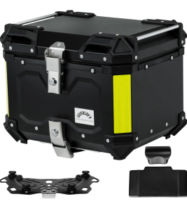 45L Aluminum Motorcycle Top Case – Waterproof, Anti-Theft, Universal Bracket