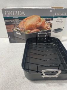 Oneida Roasting Pan, Glass Vases, Large Pot with Lids, Drinking Glasses, Pink Planter Pot & More