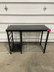 Compact Black Desk - 43” x 19” x 30”