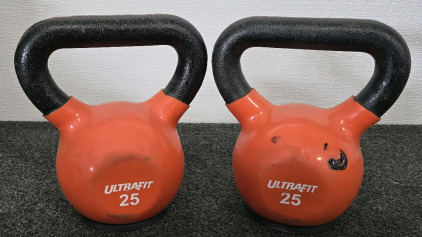 (2) UltraFit Kettlebells, 25lbs