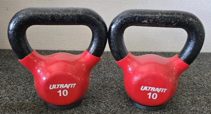 (2) UltraFit Kettlebells, 10lbs