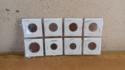 (8) Collectible Foreign Currency Coins