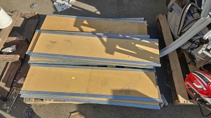 (1) Pallet of Particle Board Shelves