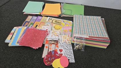 (1) Set of Card Stock, Crafting Paper, Bells, Stickers and More!