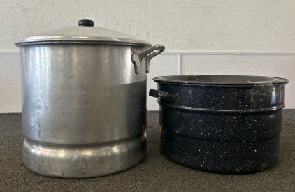 (2) Large Metal Pots