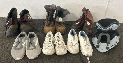 Six Pairs of Shoes & Neck Brace