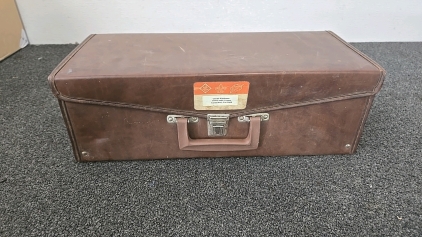 (1) Leather Case Full of 8-Track Tapes