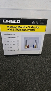 (1) EField Washington Machine Outlet Box with SS Hammer Arrestor