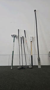 (1) Set of 4 Golf Clubs (1) Fiberglass Sledge Hammer Handle Replacement and More!