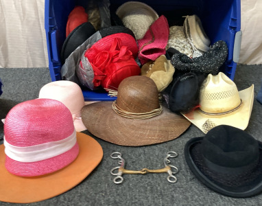 VARIETY OF VINTAGE HATS.