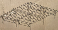 MAINSTAYS 14” HIGH PROFILE FOLDABLE QUEEN BED FRAME STILL IN PAKAGE. - 2