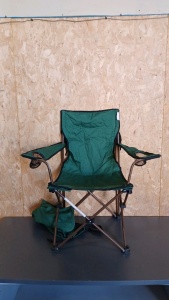 Green Folding Camp Chair with Bag