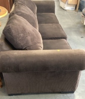 LARGE BROWN COUCH. - 2