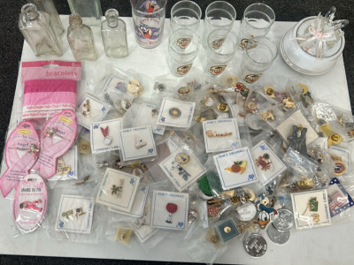 Collectible Pins, Shot Glasses, Antique Medicine Bottles, & More!