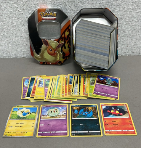 Big Lot Of Pok&eacute;mon Game Card Set W/ Collectible Canister