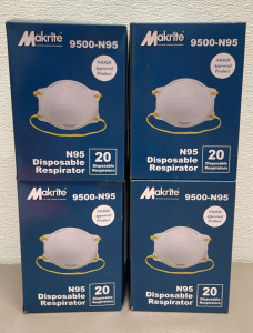 (80) Makrite 9500-N95 Disposable Respirators