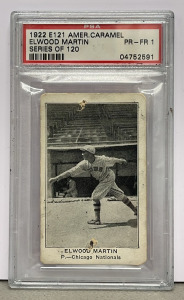 1922 E121 Elwood Martin Collectible Baseball Card PSA Graded PR-FR 1