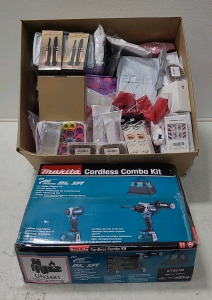 (1) Makita Cordless Combo Kit, XT291M & (1) Box Of Assorted Women's Clothing, Accessories & More