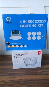 Energetic Lighting 4" Recessed Lighting Kit 6pack and Automatic Water Dispenser For Pets (r8)