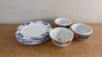 Collectible Coca-Cola and Hershey's Plates and Bowls