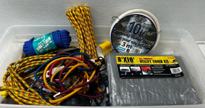 Car Cover, Bungy Cords, Axes, And More