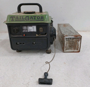(1) Welding Electric Rods - Box Full (1) TailGator 2-Cycle Generator - Rip Cord Needs Fixing - Can't Test