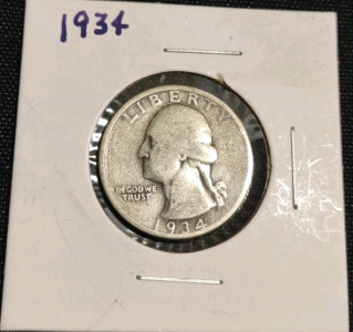 1934 Washington Quarter Coin