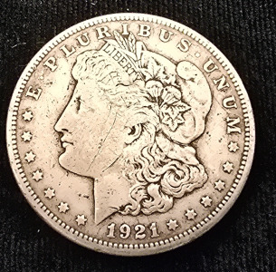 1921 Morgan Silver Dollar