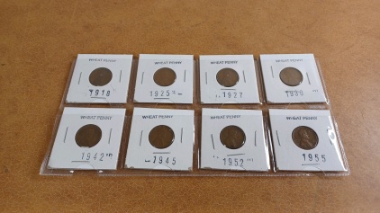 (8) Various Year Collectible Wheat Pennies