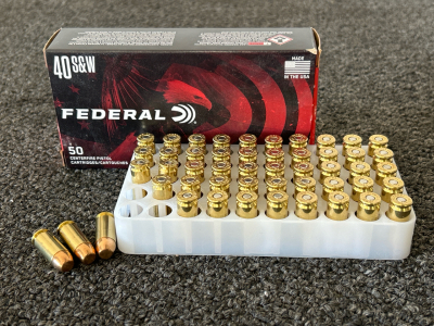 Box of Federal 40 S&W 165 Gr. FMJ