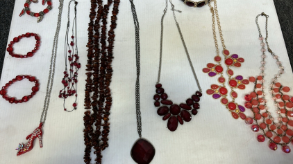 Assorted Red & Pink Jewelry