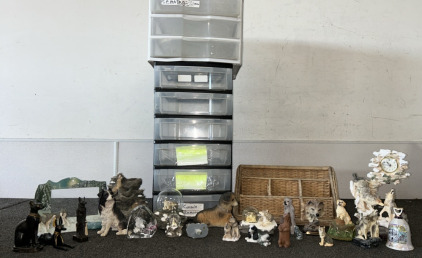 Canine Statue Collection, Organizer, & Plastic Storage