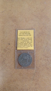 Old Mexican Silver Dollar Minted From Silver