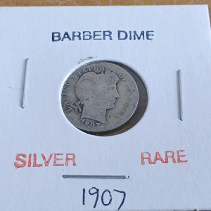 1907 Barber Dime