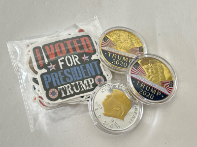 (3) Trump Coins and Stickers