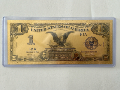 Gold Toned Collectible Bill