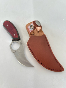 Tomahawk Brand Knife with Finger Hole And Sheath