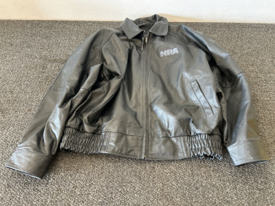 Burks Bay Black Leather Jacket Size 2XL