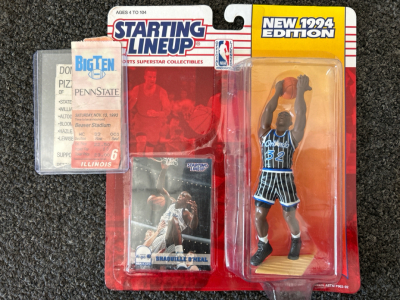 1994 Edition Starting Lineup Shaquille O'Neal and 1993 Big Ten Ticket