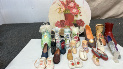 Assorted Shoe Decor in Floral Shoe Box