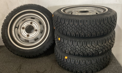 Pacemark P175/80R13 Studded Snow Tires 4 Lug Rim