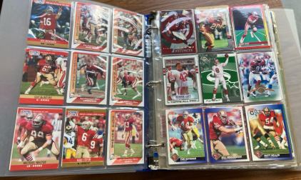 Binder Full of Football and Basketball Cards