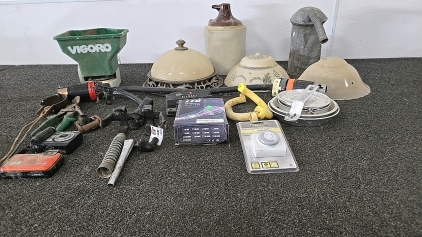 (1) Adjustable Watering Can (1) Vigoro Seed Spreader (1) Defiant Indoor Basic Timer and So Much More!