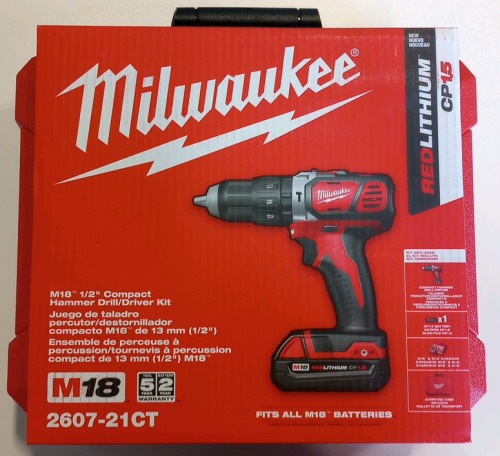 Milwaukee M18 1/2" Compact Hammer Drill/Driver Kit