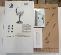 (1) Vanity Mirror (1) Blink Video Doorbell (1) Folding Water Pump Dispenser & Much More (cow)