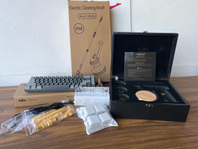 Whole Box Amazon Overstock Cocktail Smoker Kit, 60%Mechanical Gaming Keyboard, Electric Cleaning Brush and Much More