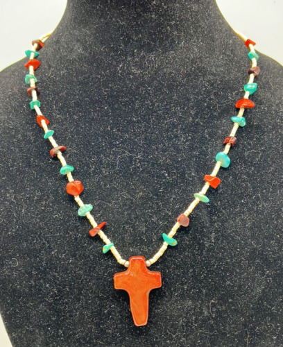 Rock Necklace With Cross